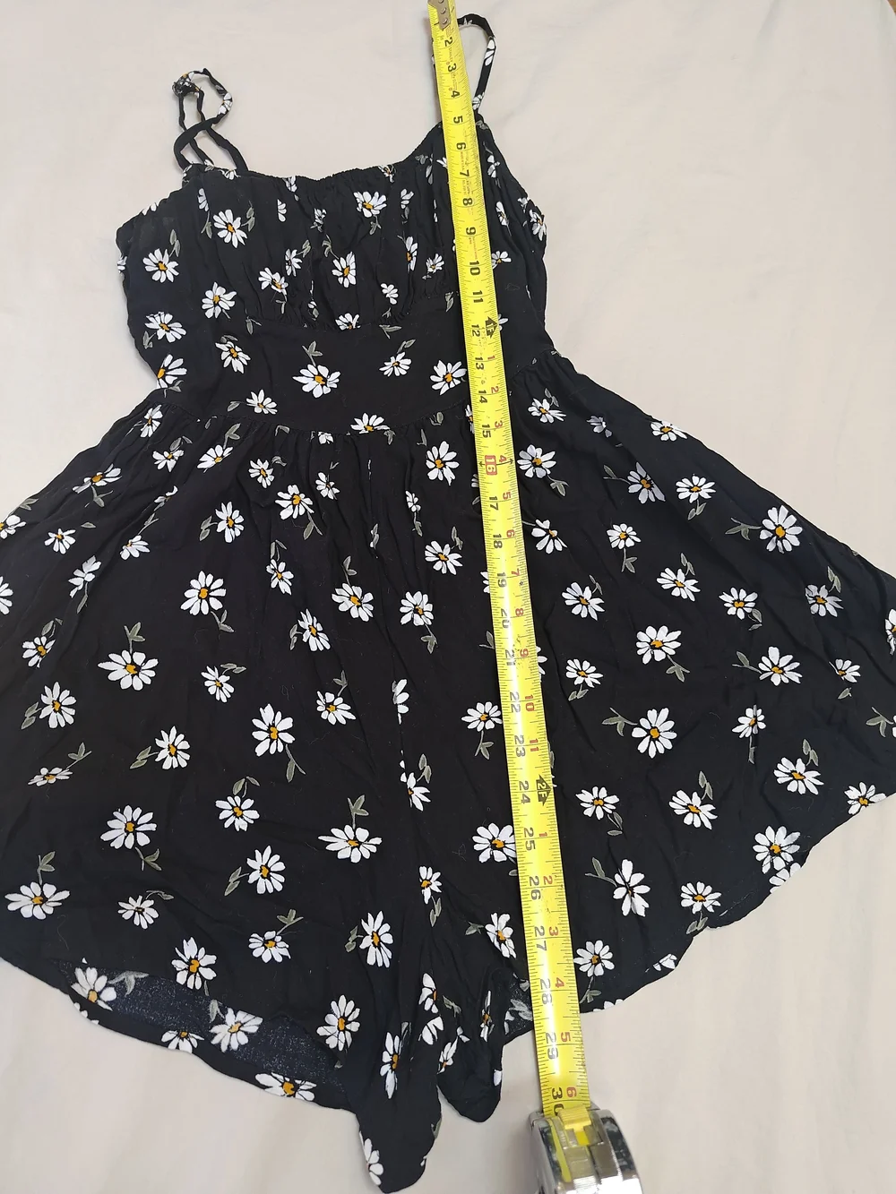 Hollister Black Floral Daisy Women's Short Romper - Lightweight S Small